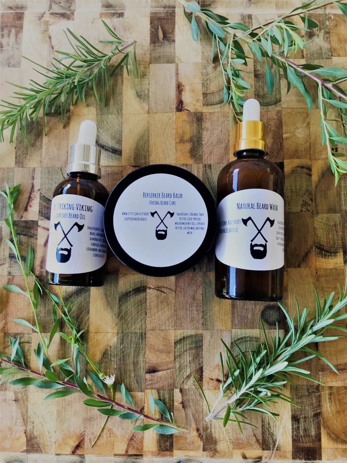 Men's Beard Grooming Gift Set THREE PACK. Beard Oil Etsy