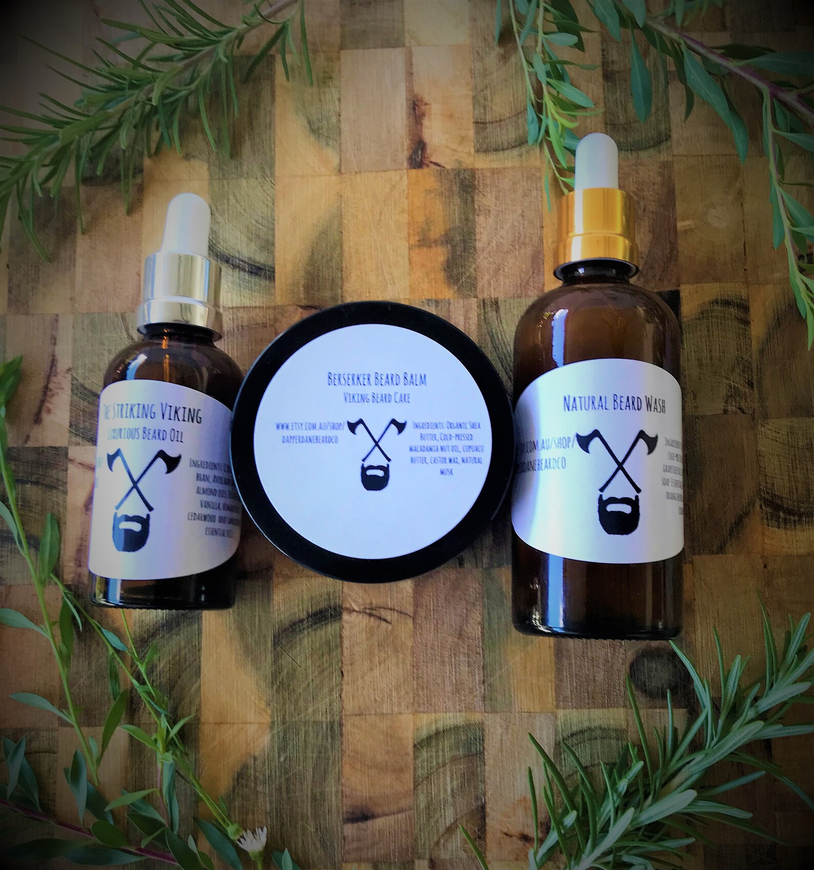 Men's Beard Grooming Gift Set THREE PACK. Beard Oil Etsy