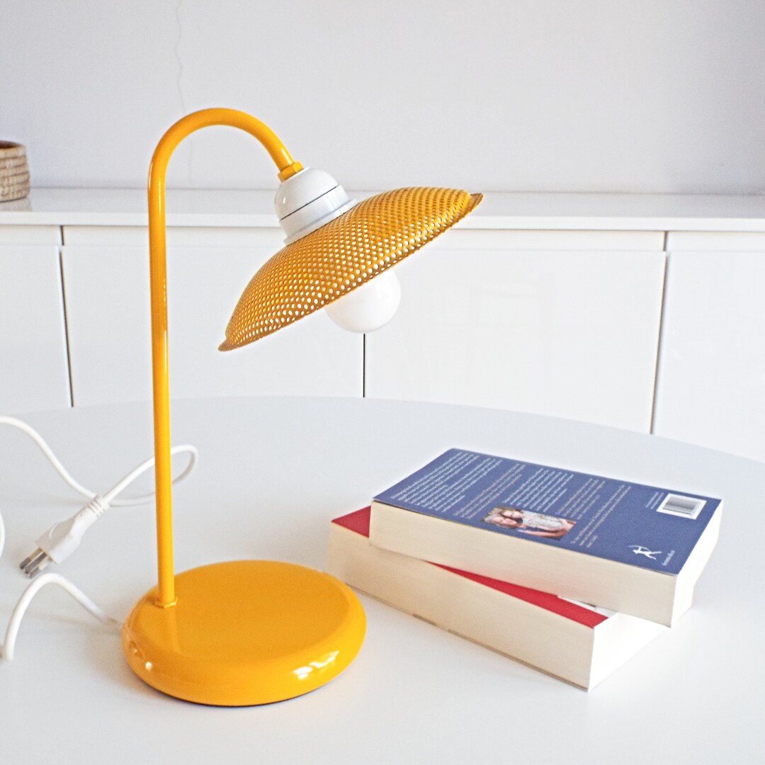 Mategotstyle Desklamp Small Yellow Table Lamp From the Etsy