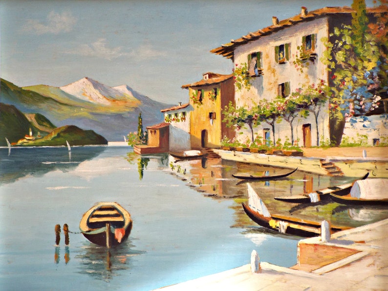 ORIGINAL oil PAINTING italian artist unique wall art framed image 0