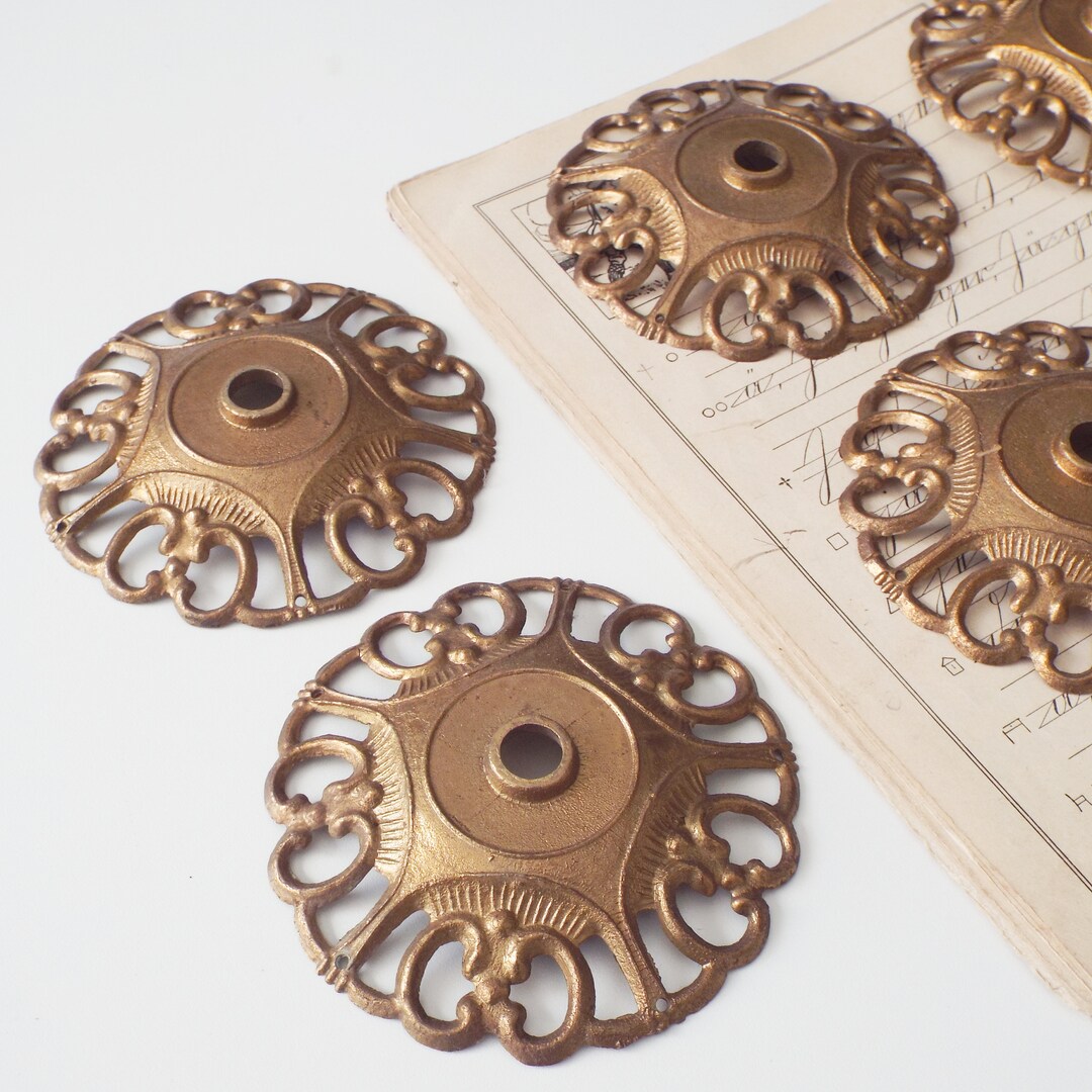 Round Lamp Parts, Decorative Metal Bobeche for Chandelier, Lamp