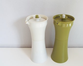 Tupperware oil & vinegar set, vintage 70s cruets set, dressing cruet, vinegar and oil dispensers, retro kitchen kitchenware