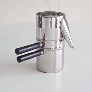 Cafetera termo de aluminio de 12 tazas fabricada en Italia años 70  excelente estado altura 32,7 cm diámetro base 11,4 cm -  México