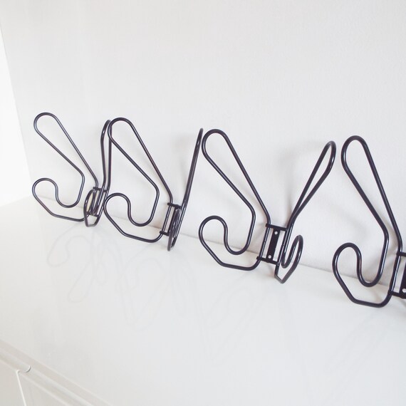 IKEA Metal Wired Coat Rack Black Wall Hooks IKEA Clothes Hangers Fran Made in Sweden IKEA Collectibles Home Decor Etsy