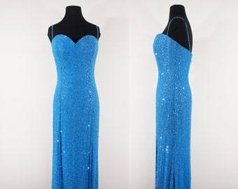 pale blue beaded dress