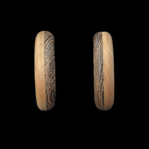 Boucles d'oreilles créoles tendance années 80 à clip | Boucles d'oreilles vintage des années 80 en bois réglables à visser