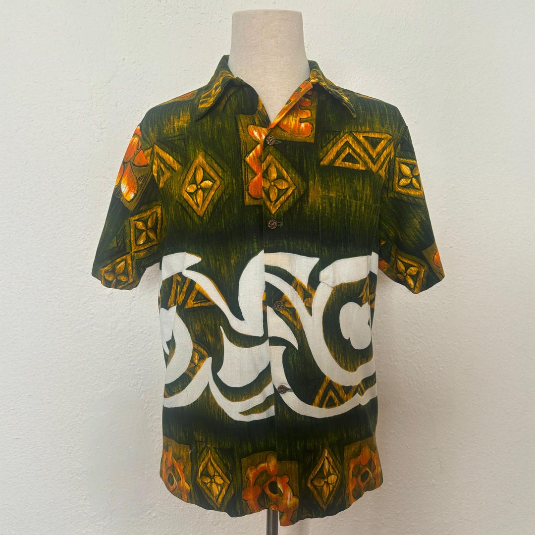 トップス 50s evelyn Margolis Hawaiian shirt EXC! VINTAGE 50s-60s EVELYN MARGOLIS HAWAIIAN SHIRT, COTTON