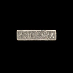 1960s Silver Tone Novelty YCDBSOYA Tie Clip | 60s Vintage &quot;You Can&#39;t do Business Sitting on Your Ass&quot; Tie Clip