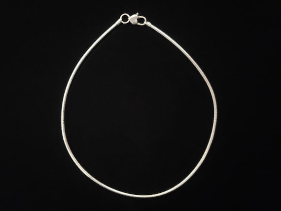 1990s Italian Sterling Silver Neckwire | 90s Vint… - image 1