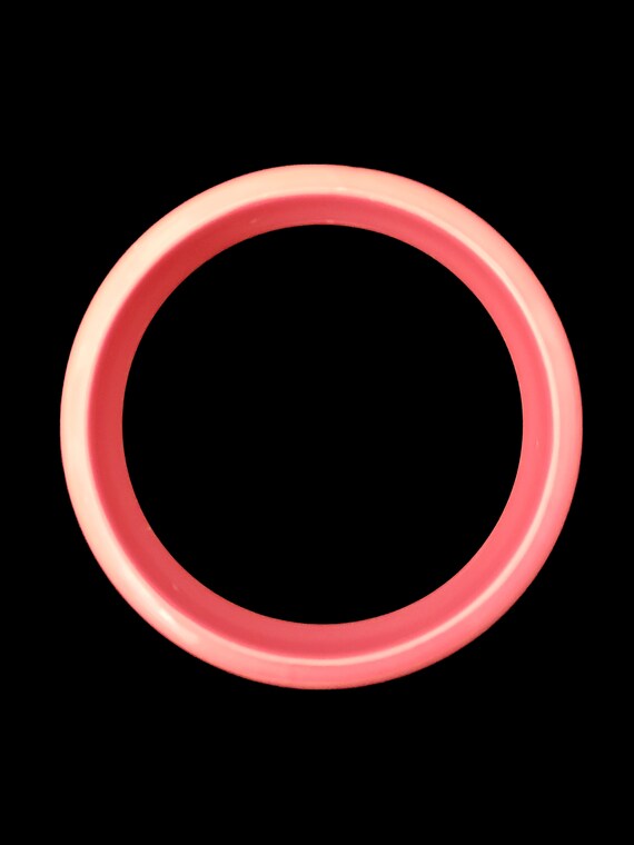 1980s Pink Plastic Bangle Stack | 80s Vintage Cor… - image 8