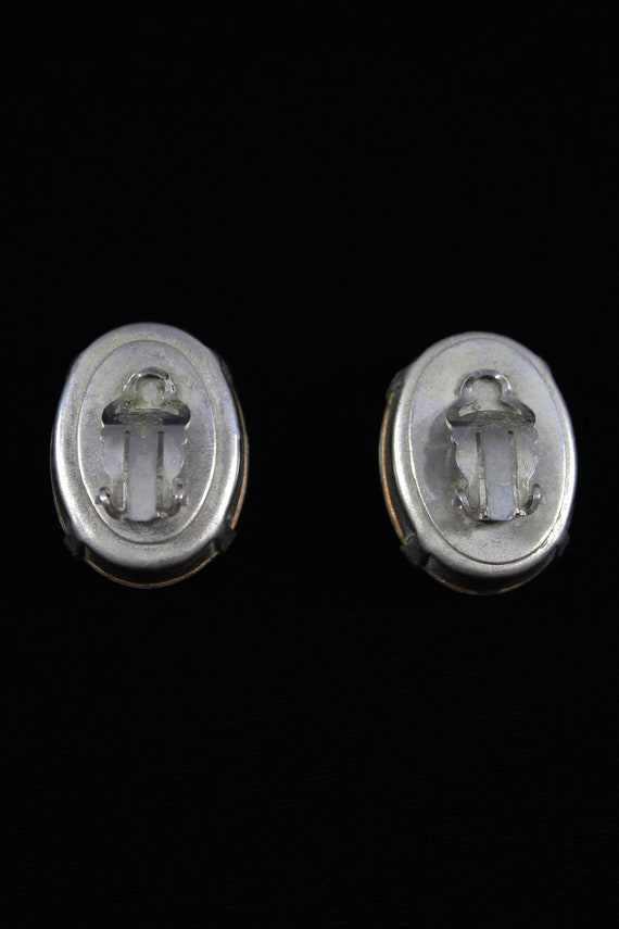 1980s Extra Large Clear Rhinestone Silver Tone St… - image 3