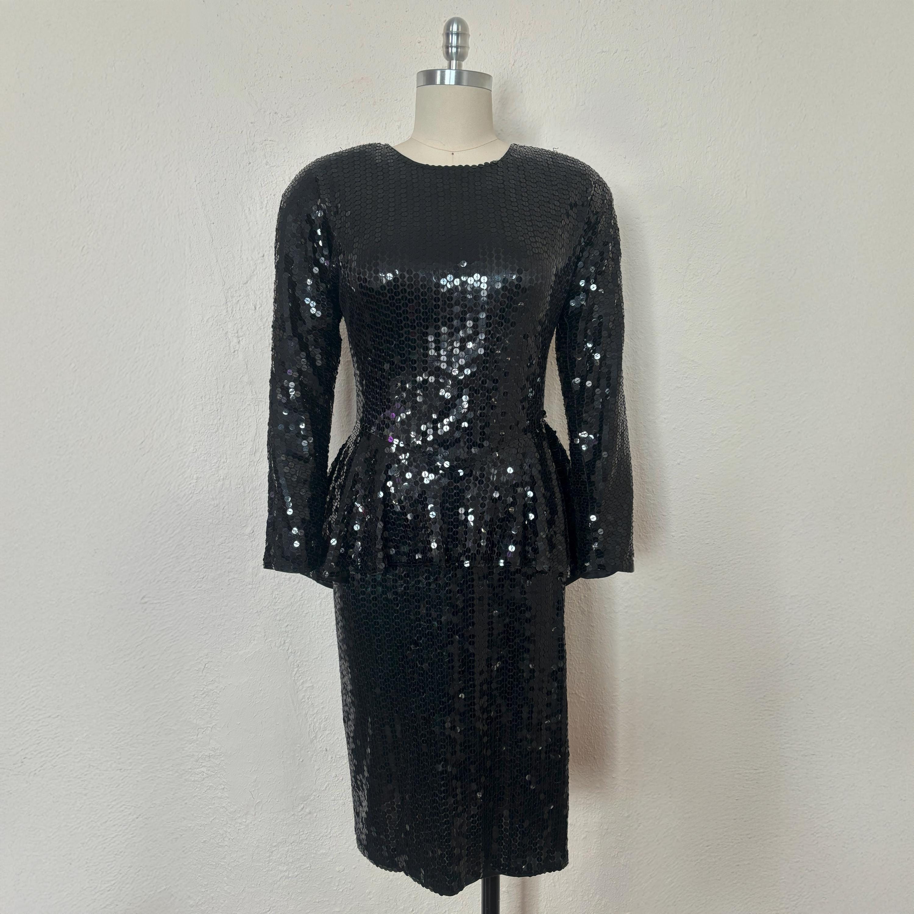 Black Peplum Dress - Etsy