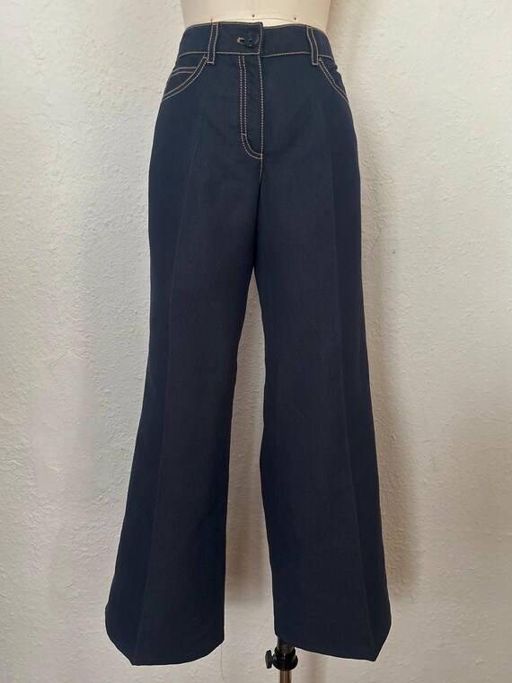 1990s High Waisted Straight Leg Blue Jeans, by Es… - image 2