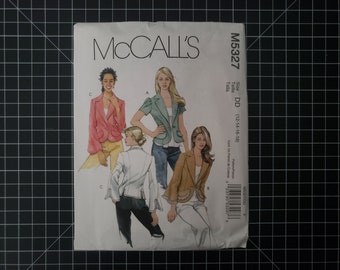 Uncut McCall's 5327 Jacket Pattern, Sizes 12-14-16-18, Factory Folded | Princess Seam Jacket Pattern w/ Sleeve Options