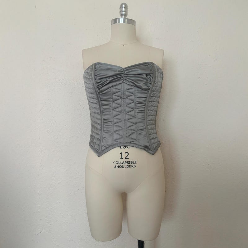 Astrid Glitter Corset (Silver)