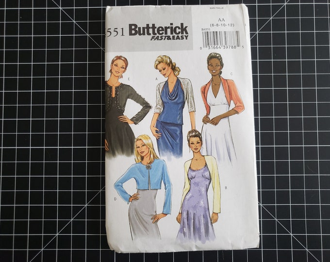 Simplicity Pattern 4551 Uncut Butterick 4551 Fast and Easy Bolero and Shrug Pattern, Sizes 6-8 ...