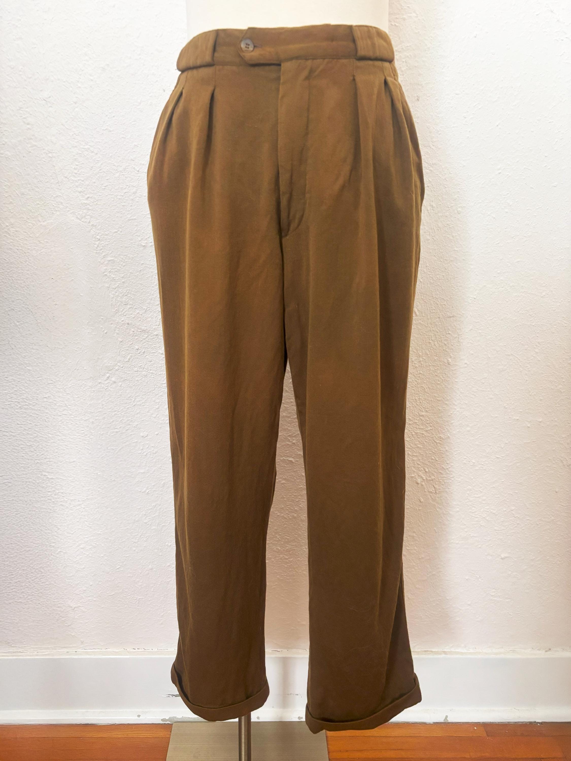 パンツ 80s vintage Giorgio Armani wool slacks Giorgio Armani Vintage 80s 90s Navy Blue Wool Balloon