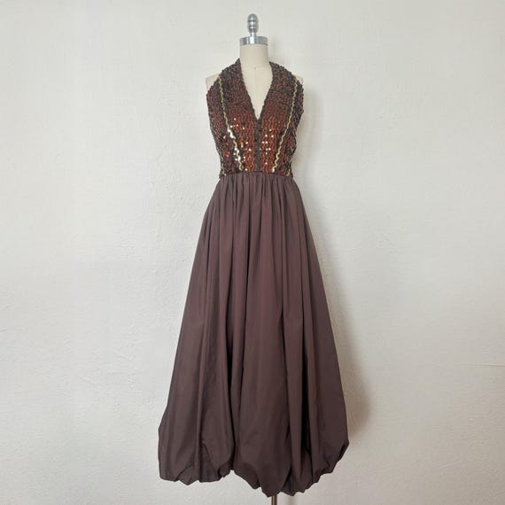 brown bubble hem dress Bonjour Bubble Hem Mini Dress Brown main image 1