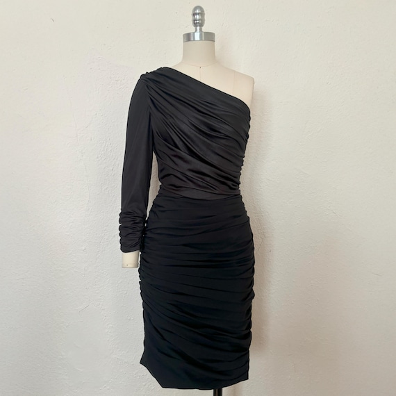 white christmas dresses Medium 1990s Tadashi Shoji Asymmetric Cocktail Dress Purple One Should –  Style & Salvage