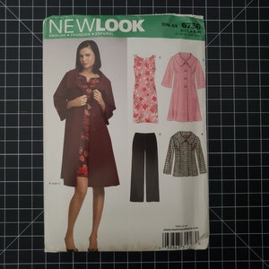 Uncut New Look 6738 Wardrobe Pattern, Sizes 8-10-12-14-16-18, Factory Folded |Separates Pattern w/ Coat, Jacket, Dress, and Pants