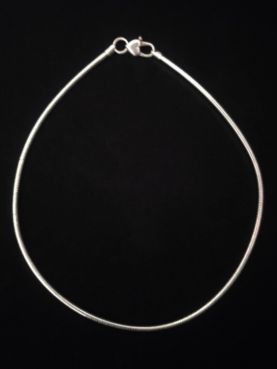 1990s Italian Sterling Silver Neckwire | 90s Vint… - image 2