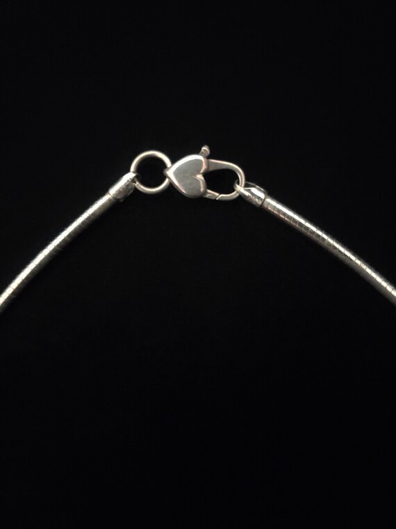 1990s Italian Sterling Silver Neckwire | 90s Vint… - image 3