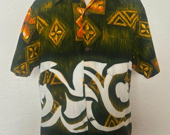トップス 50s evelyn Margolis Hawaiian shirt Vintage Hawaiian Shirt EVELYN MARGOLIS Hawaii 1960s Aloha