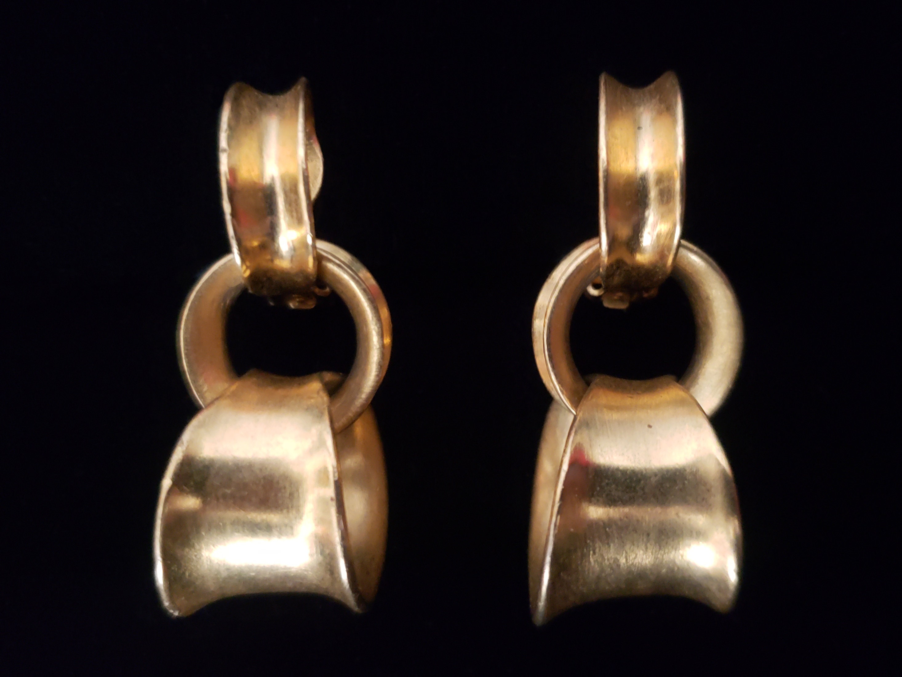 1990s Gold Tone Multi Hoop Clip-on Earrings 90s Vintage - Etsy