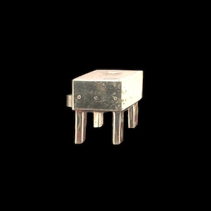 1960s Novelty Silver Tone Butcher's Block Tie Clip | 60s Vintage Silver Chef's Table Tie Clip