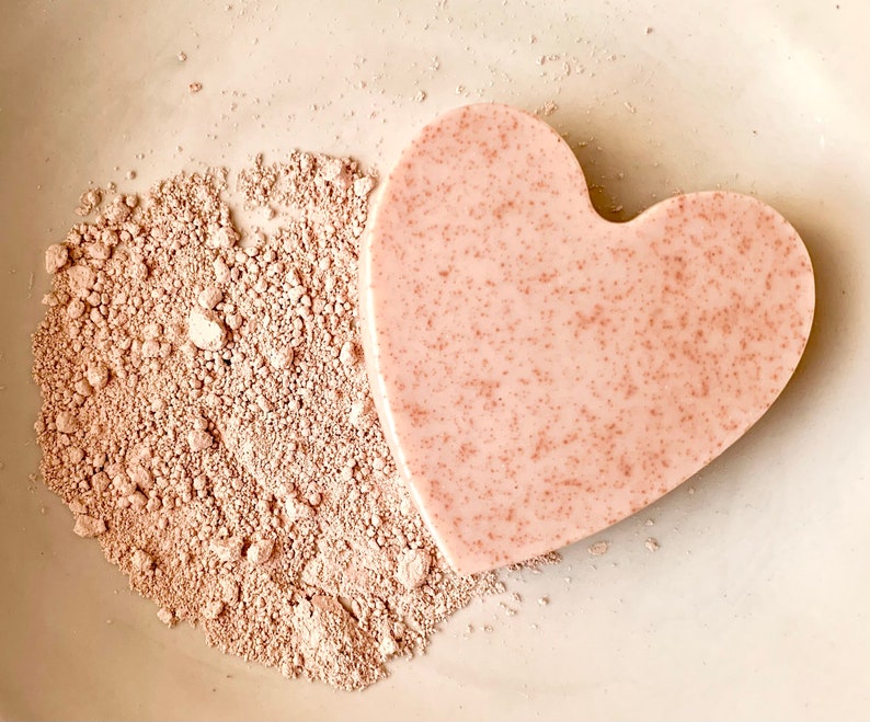 Heart Soap DIY Soap Making Kit Soap craft kit Natural soap Pink French Clay