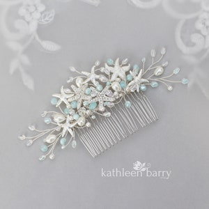 Starfish wedding hair comb - sea star fish beach bridal hair accessories - color options available Beach wedding ideas STYLE: Megan