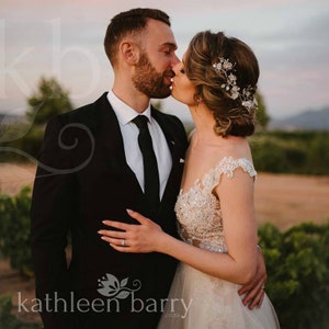 Laurel wreath style flower crown wedding bridal headband rose gold STYLE: Vikki