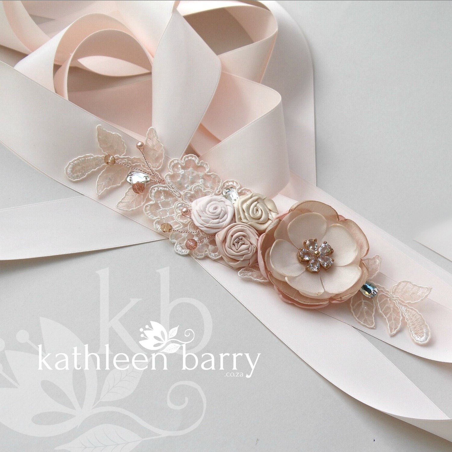 blush wedding belt