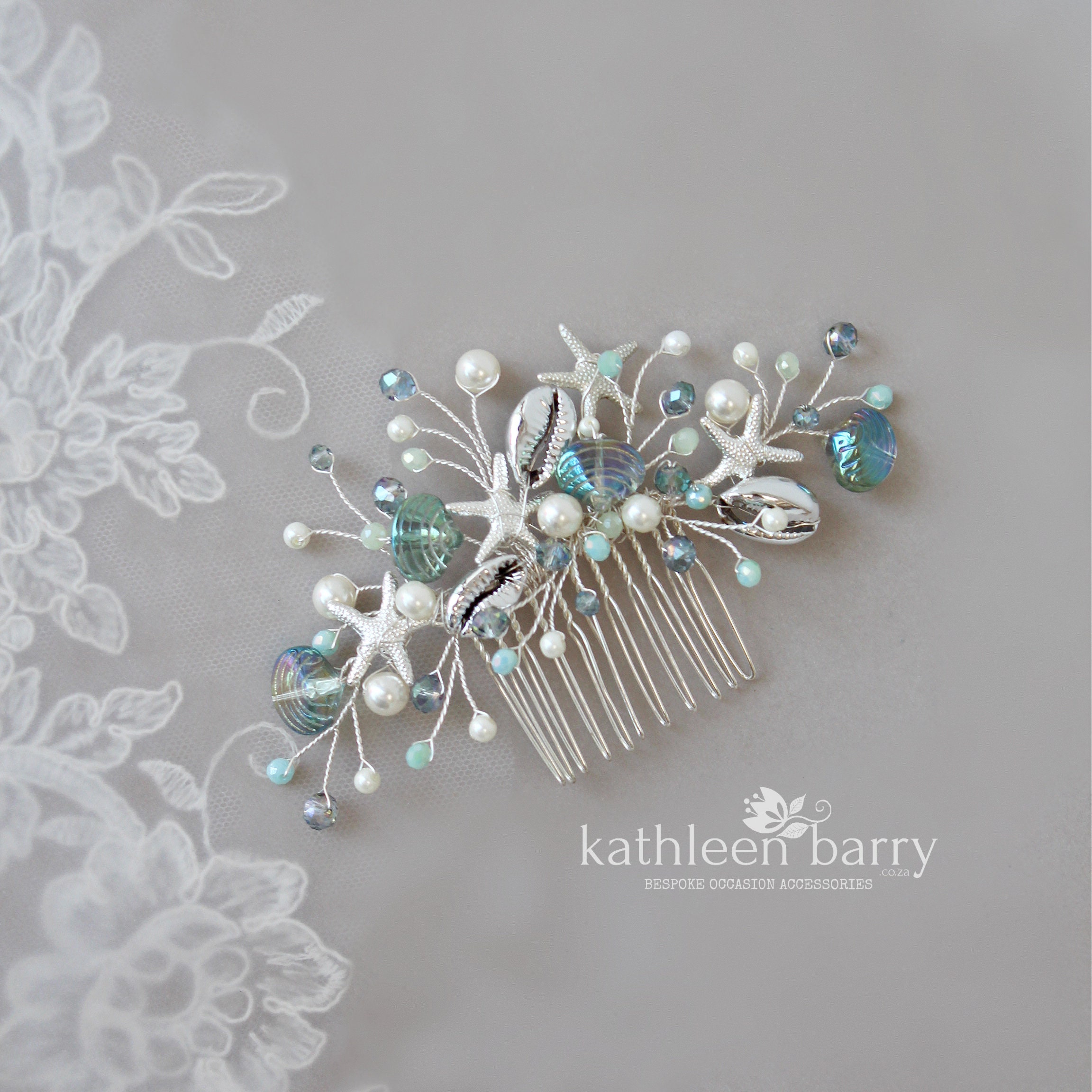 Starfish Shell Bridal Hair Comb
