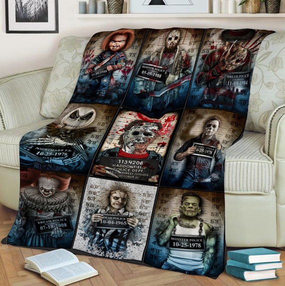 Horror Movie Blanket Custom Horror Movie Blanket Horror Etsy