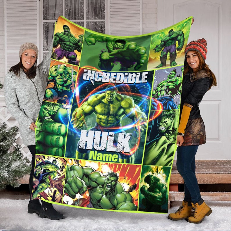 The Incredible Hulk Blanket Custom Kids Blanket Hulk Fleece Etsy