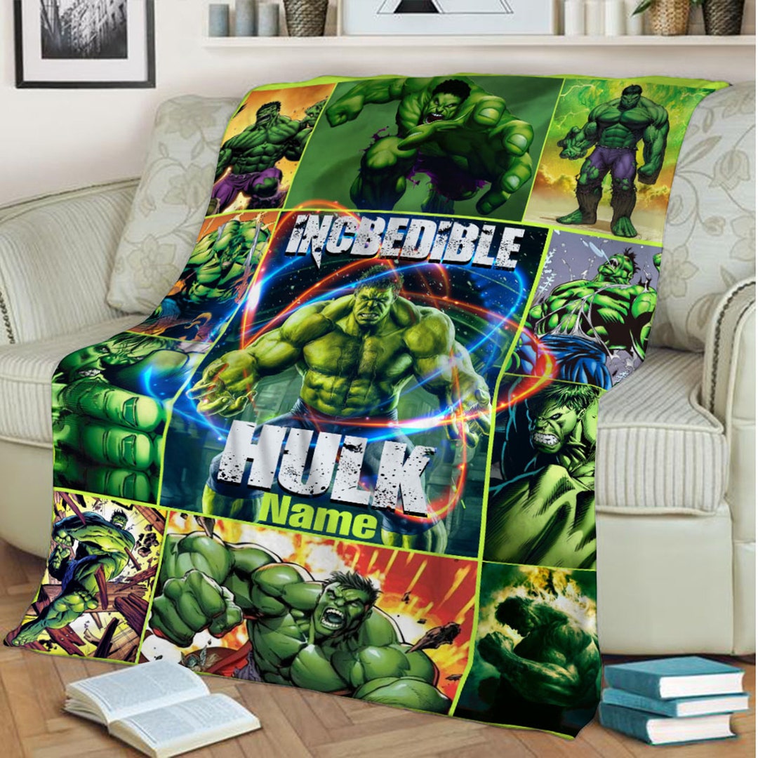 The Incredible Hulk Blanket Custom Kids Blanket Hulk Fleece Etsy