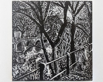 Coronation Road, Bristol, original wood engraving