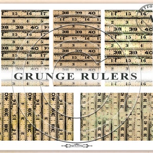 GRUNGE RULERS, Printable, Journal Ephemera, No. 534 image 2