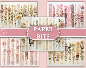 Paper Bits, Papiere, Elemente, Kunst, Printable Journal, Ephemera, Nr. 831