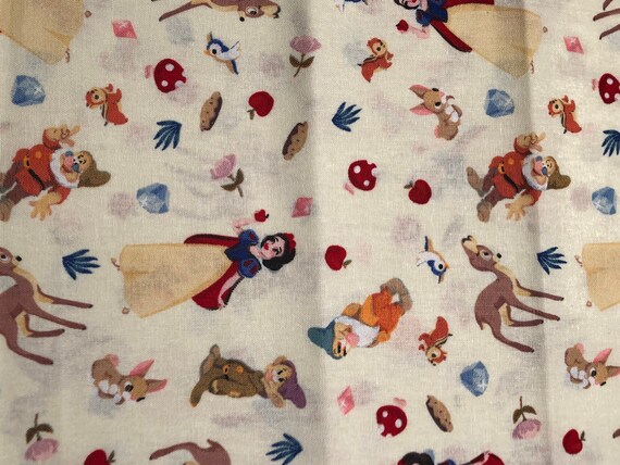 Disney’s Princess Snow White Yellow Cotton Fabric 18” x 21” Fat Quarter Disney’s Princess Snow White Yellow Cotton Fabric 18” x 21” Fat Quarter