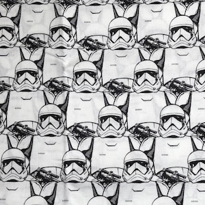 Star Wars Stormtroopers White Cotton Fabric 18” x 21” Fat Quarter