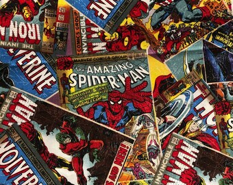 Marvel Comics Spiderman Fabric Avengers Jersey Stoff Marvel