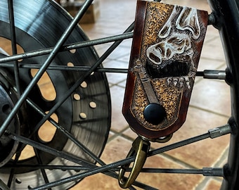 Leder Handmade Kickstarter my heart Biker Schlüsselanhänger Schlüsselanhänger