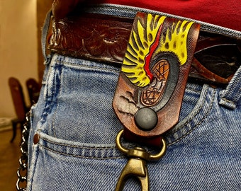 Schlüsselanhänger Schlüsselanhänger Handmade geflügelte Räder Biker Schlüsselanhänger