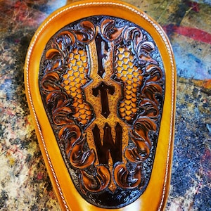 FTW Leather Motorcycle seat Chopper seat Bobber solo seat Handmade carved leather seat Kustom Kulture Harley seat Custom Leatherwork