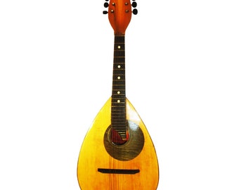 Vintage Mandolin 8 Strings, Old Lute Vihuela, Original Folk String Musical Instrument, Wonderful Sound!