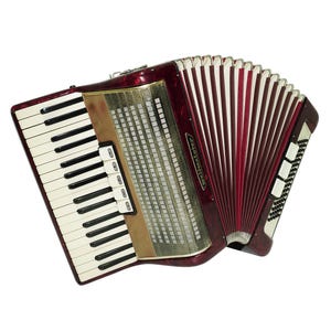 Weltmeister 80 Bass Accordion made in Germany, New Straps and Soft Case for Gift, Original Keyboard Piano Accordian Instrument