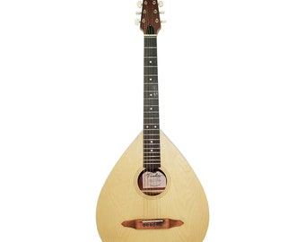 Folk 6 Six Strings Acoustic Guitar Lute Traditional Kobza Vihuela, Handmade Natural Wood Laminated made in Ukraine Rich and Beautiful Sound!