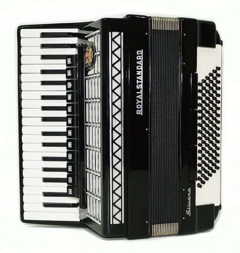 Royal Standard Silvana Accordion made in Germany 96 Bass Concert Piano Acordeon for Adults 2236 New Straps, Case Beautiful Quality Sound image 5